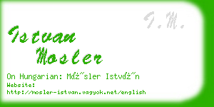 istvan mosler business card